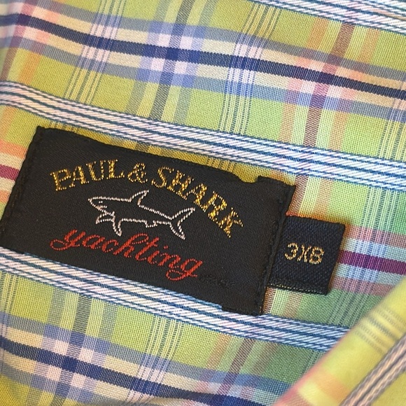 Paul & Shark Mens 3XB Gangnam Check Button UP Long Sleeve Yachting shirts - Picture 14 of 15